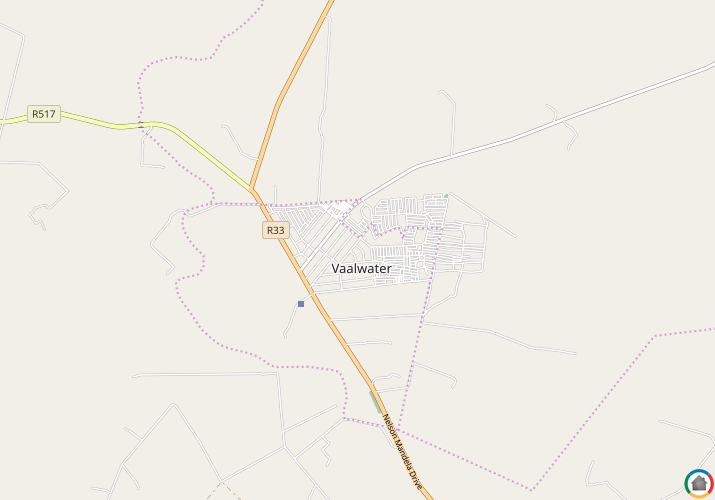 Map location of Vaalwater